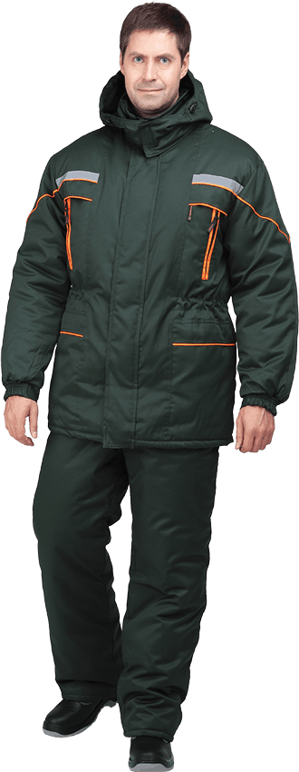 Куртка зимняя Ландшафт зеленая тк.смесовая (арт.СП-Кур 651)