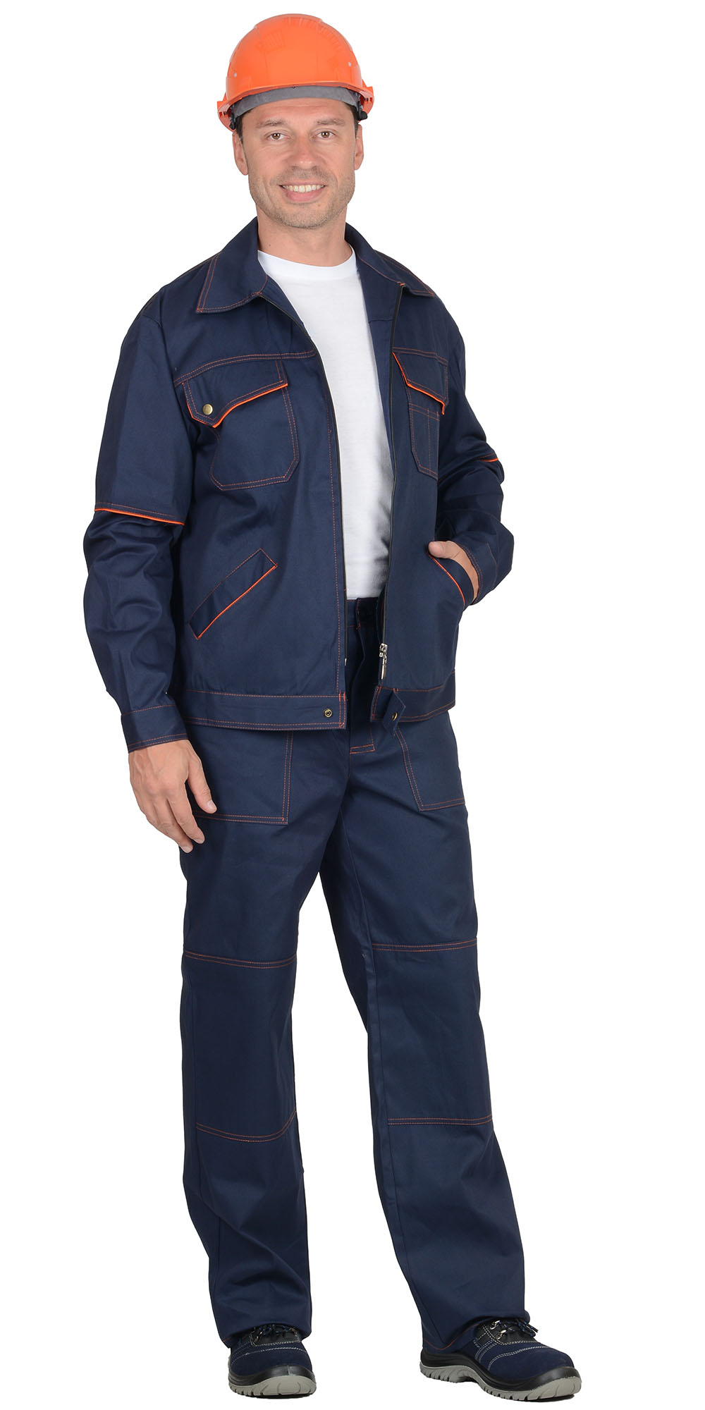 Костюм рабочий Профи-2 куртка/брюки синий 100% х/б (арт.с-06142)