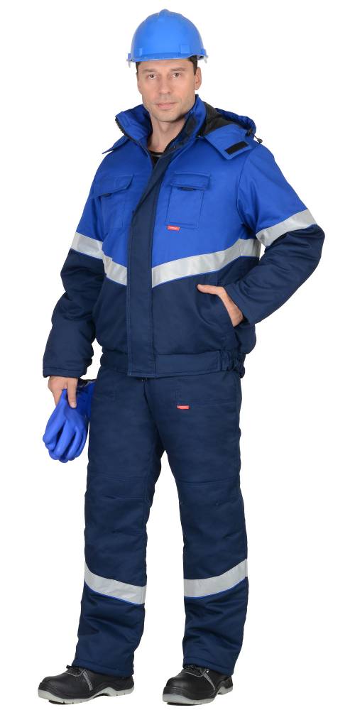 Комплект зимний Навигатор куртка/полукомбинезон синий тк. смесовая СОП-50 (арт.с-02902)