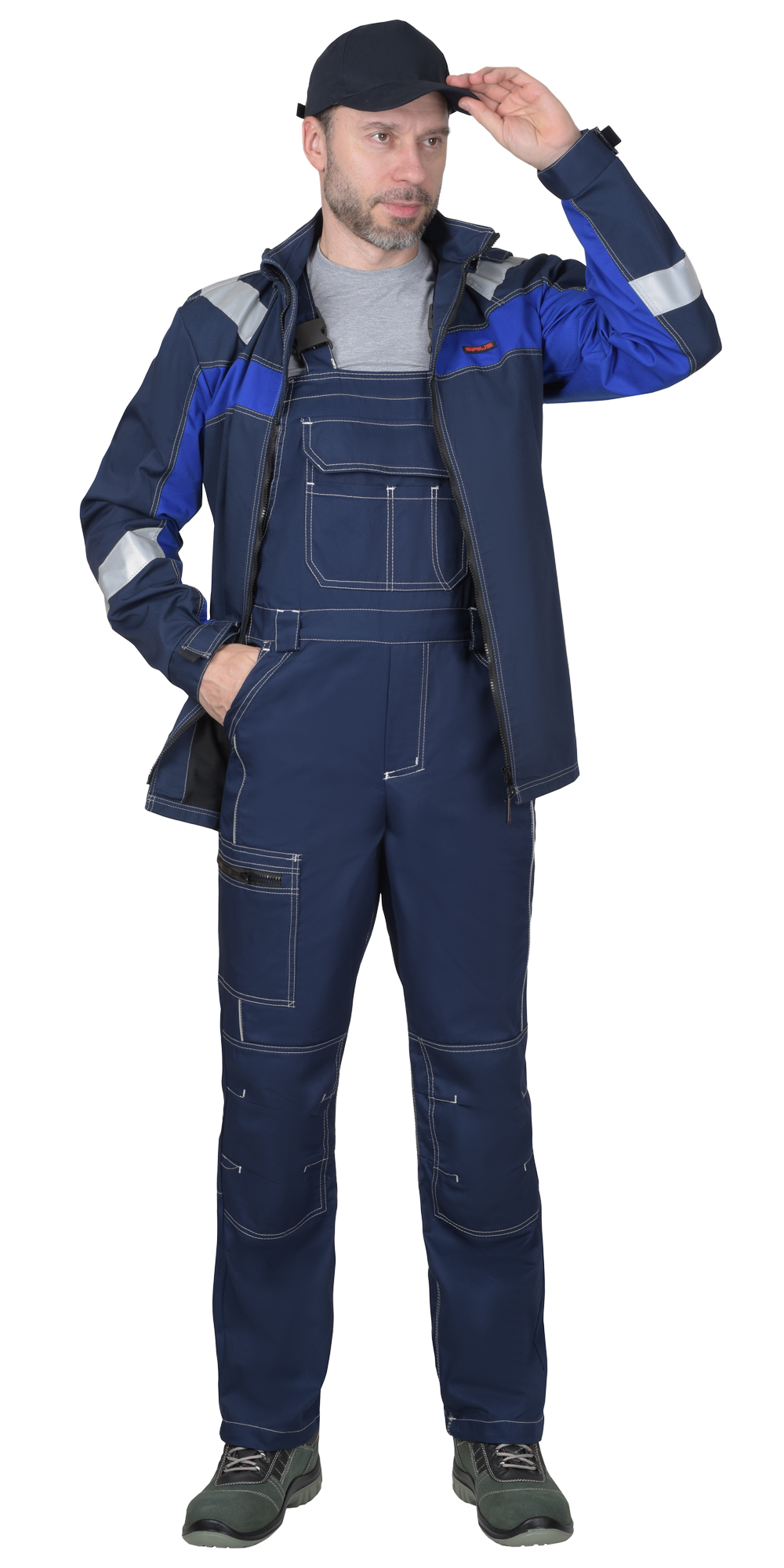 Комплект рабочий Сидней куртка/полукомбинезон синий тк.Смесовая (арт.с-108113)