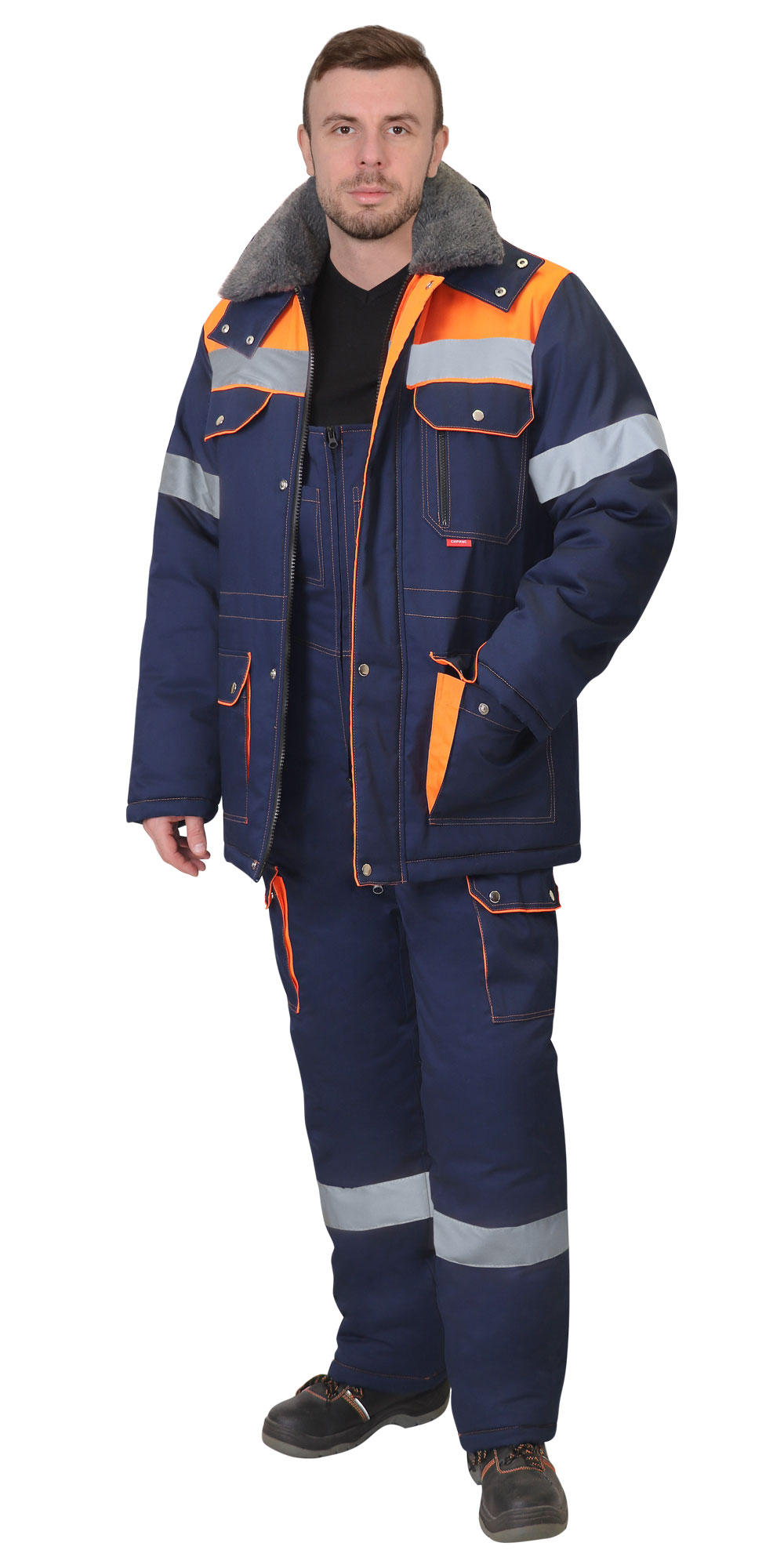 Комплект зимний Лидер-М куртка/полукомбинезон синий СОП (арт.с-1164131)