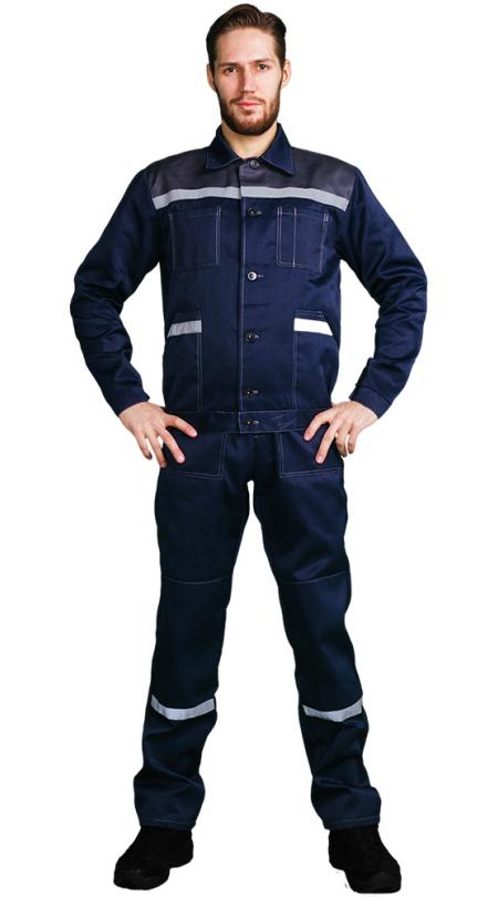 Комплект рабочий Легион куртка/полукомбинезон синий/серый тк.Смесовая (арт.0001817)