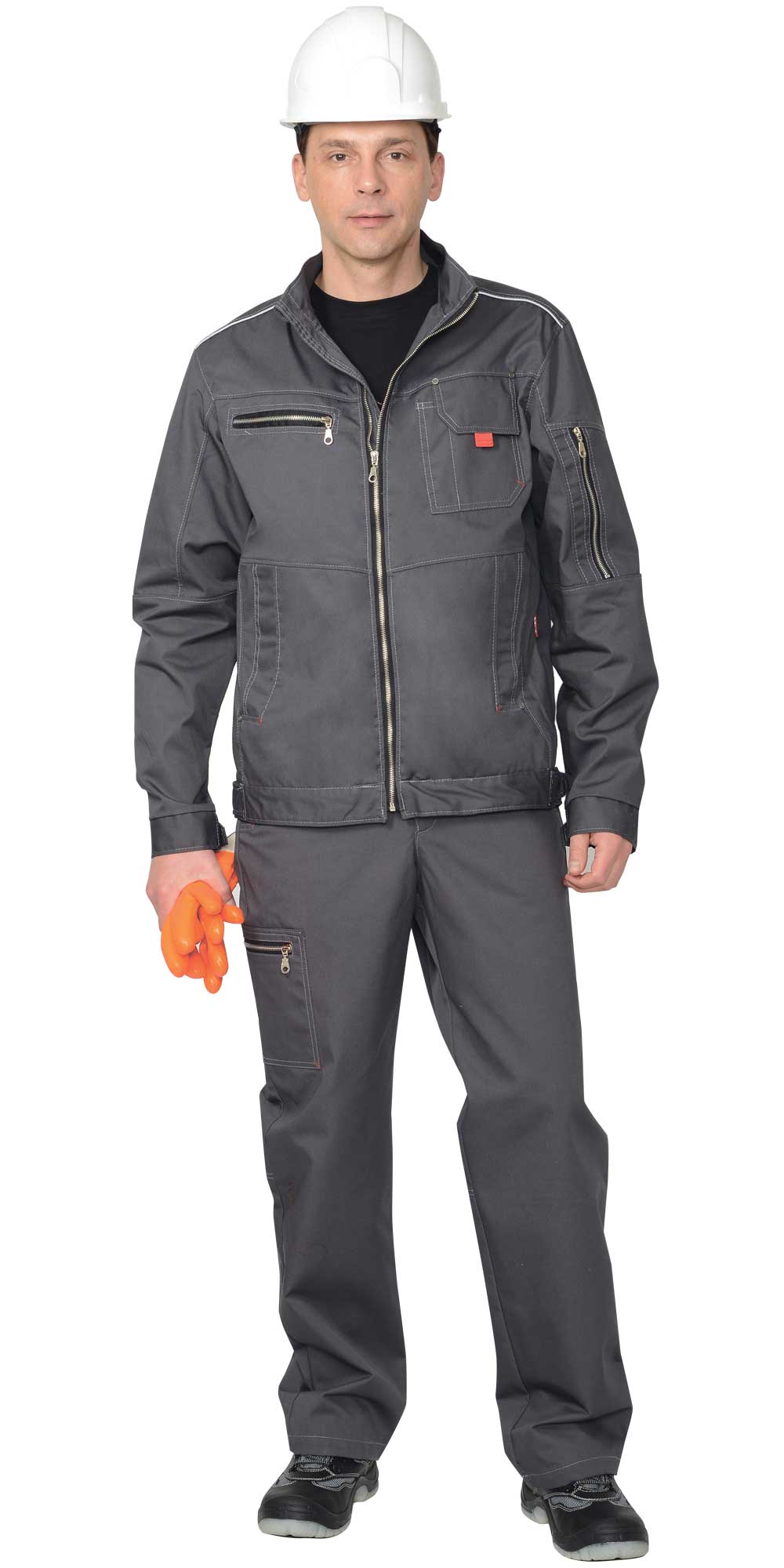 Костюм рабочий Даллас куртка/брюки серый тк.Смесовая (арт. с-108022)