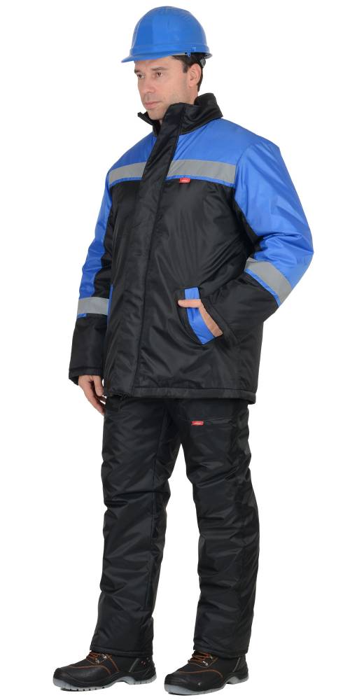 Костюм зимний Спецмонтаж куртка/брюки черный 100% п/э СОП-50 (арт.с-108850)