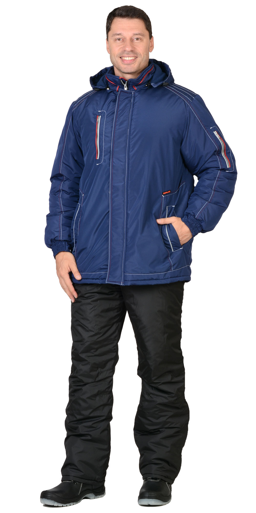 Куртка зимняя Алекс синяя 100% п/э (арт.с- 02933) РАСПРОДАЖА