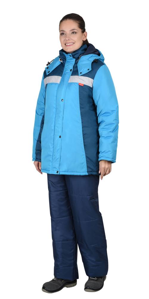 Куртка зимняя женская Фристайл морская волна/бирюза 100% п/э (арт.с-104931)