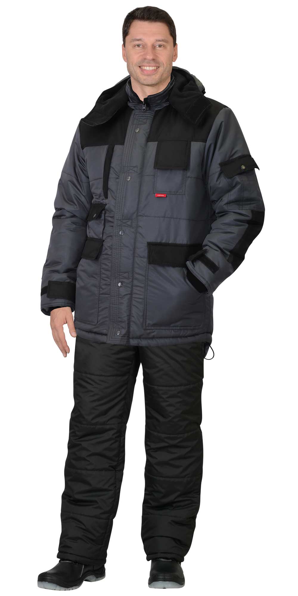 Куртка зимняя 5501 серая Таслан ВО (арт.с-130358)