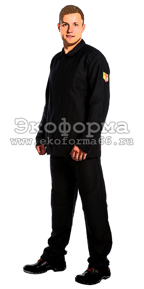 Костюм молескин огнестойкий ТУ куртка/брюки  черный (арт.0001020)