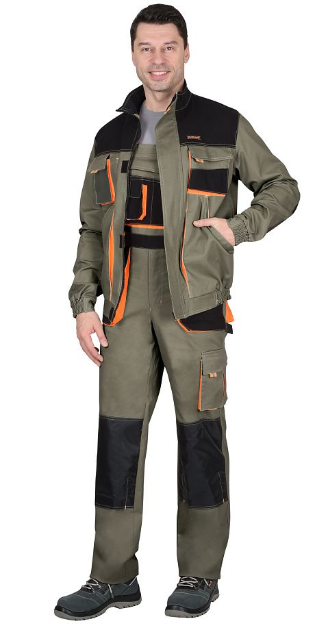 Комплект рабочий Манхеттен куртка/полукомбинезон оливковый тк.Смесовая (арт.с-115880)
