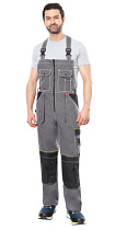 Полукомбинезон рабочий  АГАТ серый с черным 65% ПЭ, 35% ХБ (арт.с-150735)