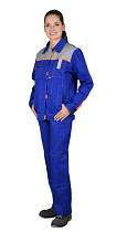 *Костюм рабочий Фаворит женский куртка/брюки  васильковый 65% ПЭ 35% ХБ (арт.с-03169) РАСПРОДАЖА