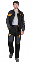 Костюм рабочий Фаворит куртка/брюки черн/т.серый/горчичный тк.Смесовая (арт. с-152087)