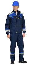 Комплект рабочий Бостон куртка/полукомбинезон синий тк. Смесовая (арт. с-107998)