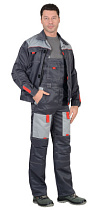 Комплект рабочий Фаворит куртка/полукомбинезон серый тк.Смесовая (арт.с-04014)