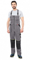 Полукомбинезон рабочий  АГАТ серый с черным 65% ПЭ, 35% ХБ (арт.с-150735)