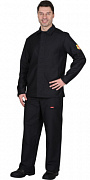 Костюм молескин огнестойкий ТУ куртка/брюки  черный (арт.0001020)