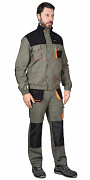 Куртка рабочая Манхеттен короткая оливковый/черный/оранжевый тк.Смесовая (арт.с-112439)