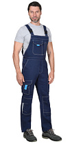 Полукомбинезон рабочий Джет синий/голубой тк.мех стрейч с ВО (арт.с-125935)