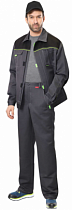 Костюм рабочий Фаворит куртка/брюки т.серый/черн/лимон тк.Смесовая (арт. с-141794)