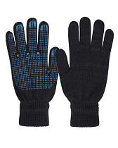 Перчатки рабочие трикотажные черные с ПВХ 6-ти нитка 10класс