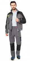 Куртка рабочая АГАТ серый с черным 65% ПЭ, 35% ХБ (арт.с-150739)